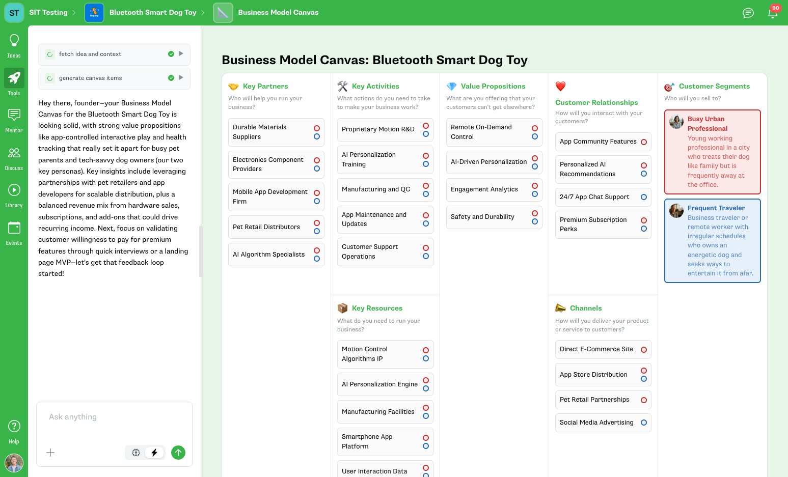 Startup Ignition ToolSuite Full Canvas View